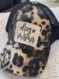 leopard hat  hat match  fur baby  Dog Mama Hat  Dog Mama  dog lover hat  Dog lover  custom hat  baseball hat  baseball cap