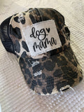 leopard hat  hat match  fur baby  Dog Mama Hat  Dog Mama  dog lover hat  Dog lover  custom hat  baseball hat  baseball cap