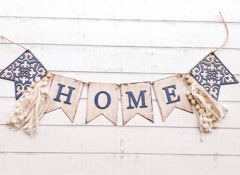 Home Ornate Banner Kit - BLANK