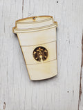 Crafted with precision using 1/8" hardwood plywood and laser-cut technology, this Starbucks-themed gift card holder is lightweight and easy to hang with ribbon, yarn, or twine. Whether you're inclined towards painting or prefer the natural wood look, this ornament provides the perfect canvas. 