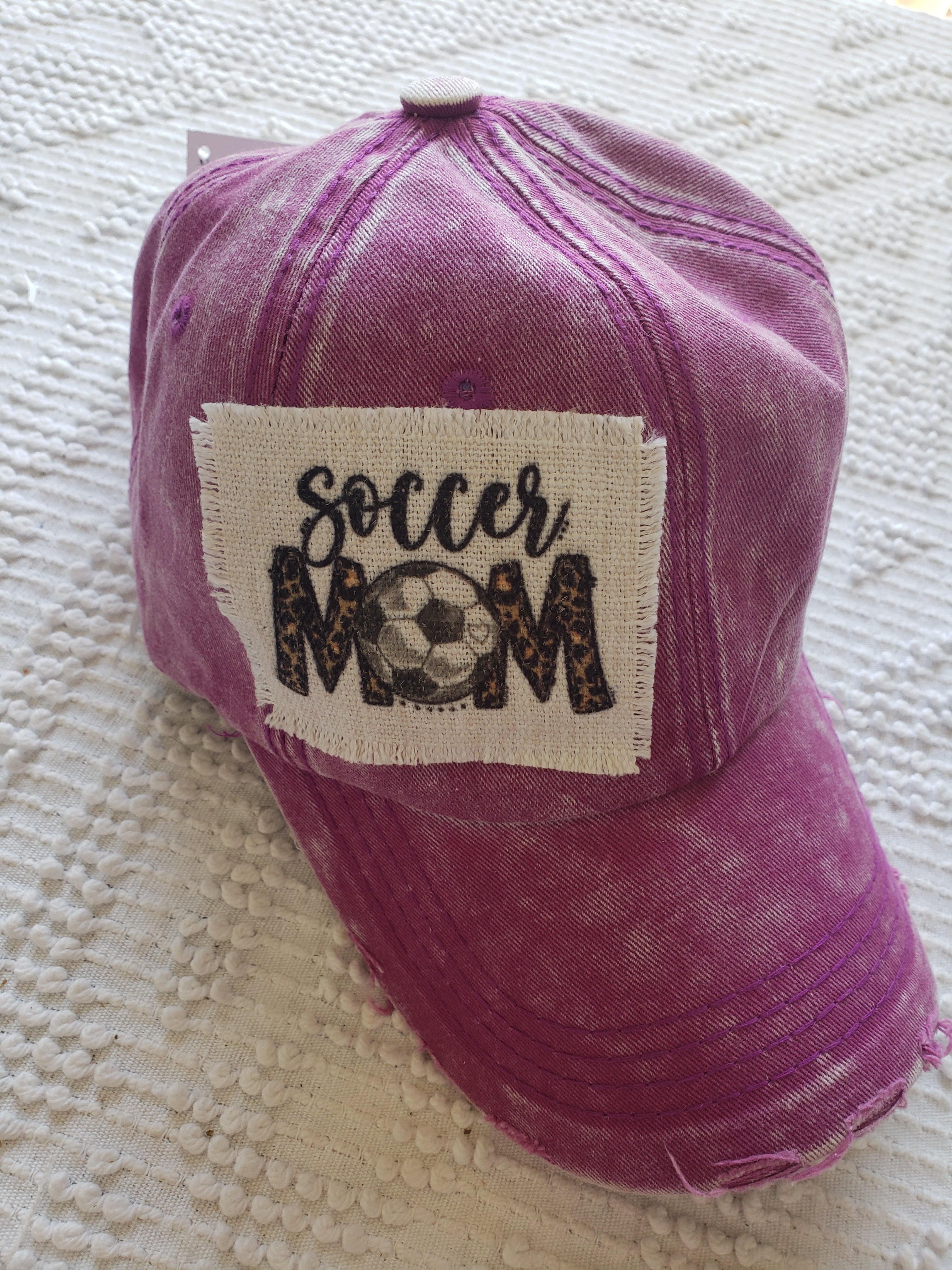 Custom Baseball/Softball/Football/Soccer Mom Sports Balls Number Patch Hat