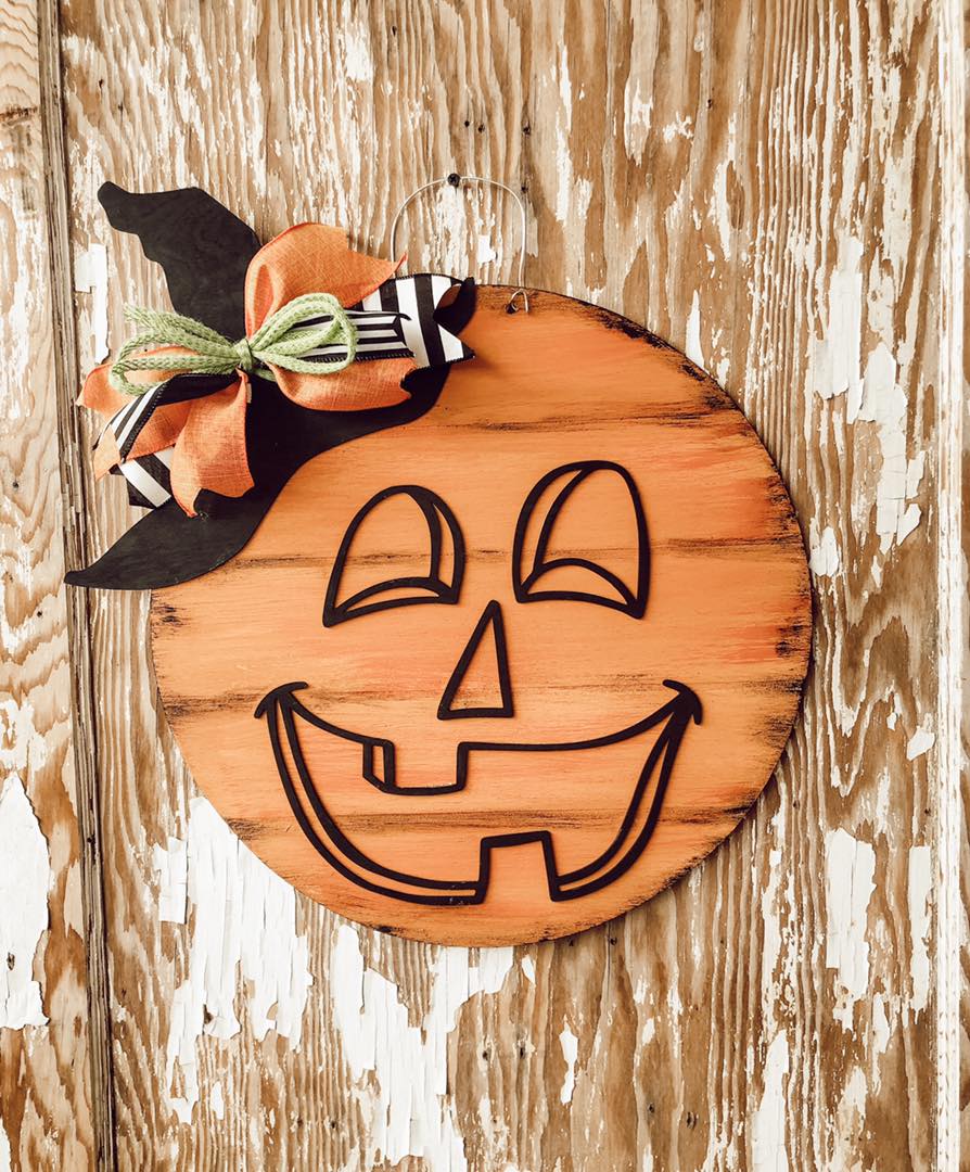 Tween/Teen Art: Wooden Pumpkin Door Hangers and Halloween