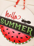 watermelon  Summer door hanger  summer  round door hanger